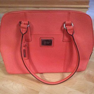 Tignabello Coral Orange Dome Tote bag purse